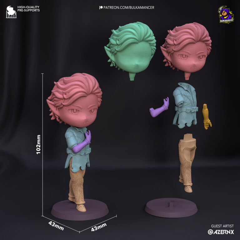 Astarion + Bust + Chibi - Baldur's Gate - STL Files