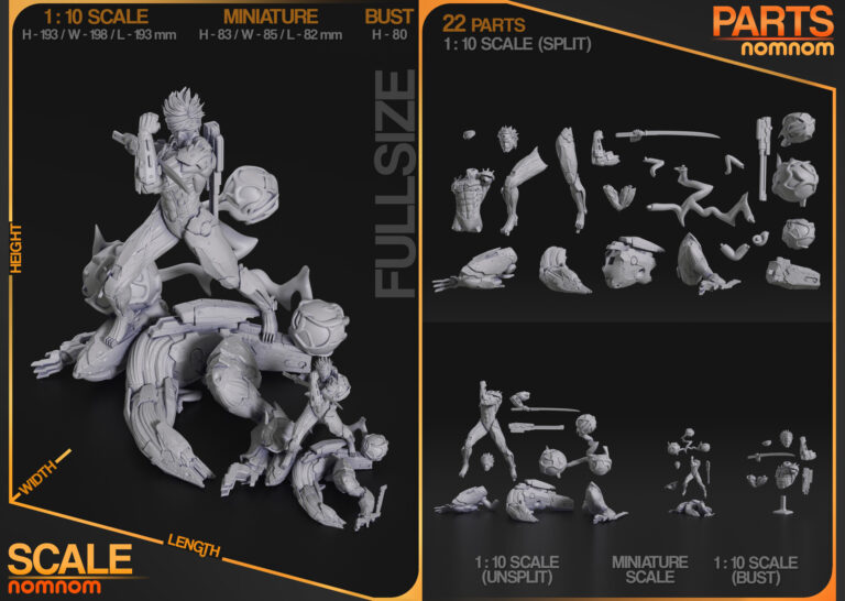Raiden + Bust - Metal Gear - STL Files
