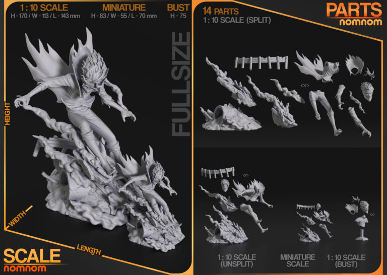 Okarun 3 + Busto - Dandadan - STL Files