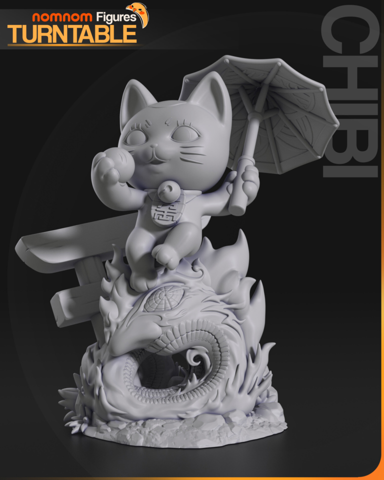 Chibi Turbo Granny Cat - Dandadan - STL Files