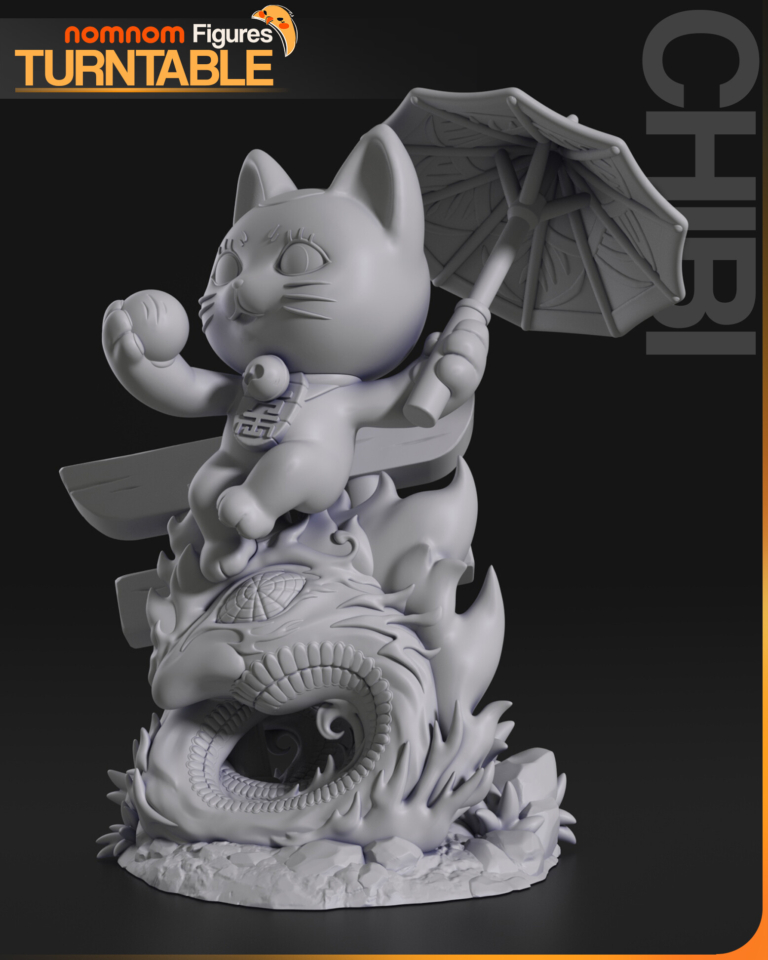 Chibi Turbo Granny Cat - Dandadan - STL Files