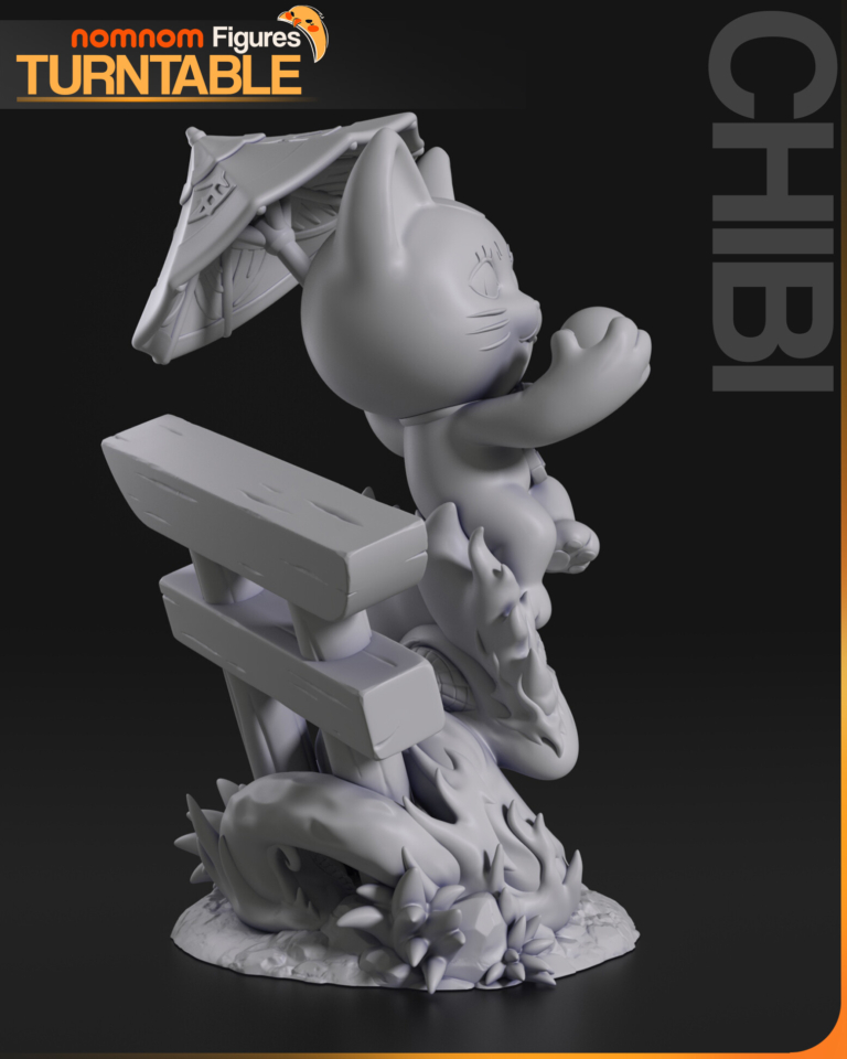 Chibi Turbo Granny Cat - Dandadan - STL Files