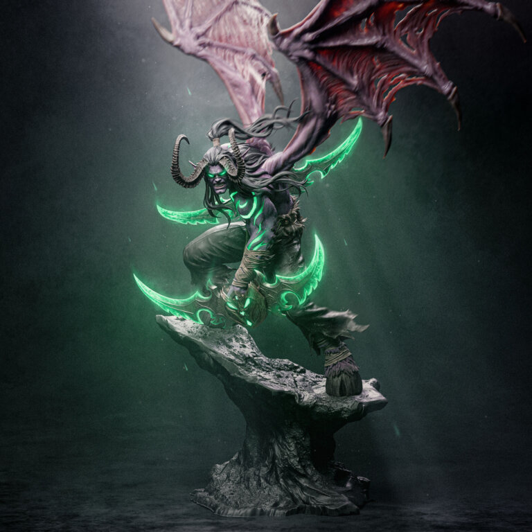 Illidan Stormrage 2 + Bust - Warcraft - STL Files - STL Forge