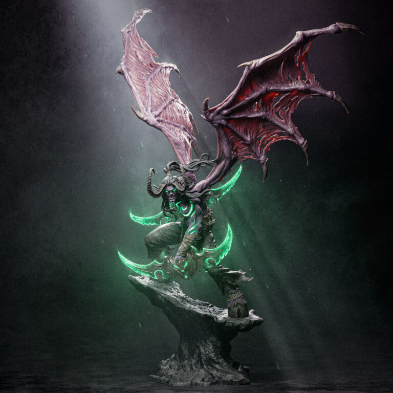 Illidan Stormrage 2 + Bust - Warcraft - STL Files - STL Forge