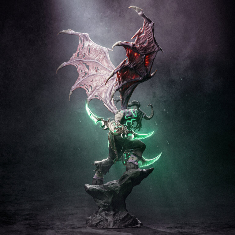 Illidan Stormrage 2 + Bust - Warcraft - STL Files - STL Forge