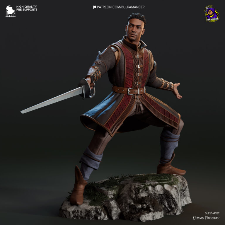 Wyll Ravengard + Extra - Baldur's Gate - STL Files - STL Forge