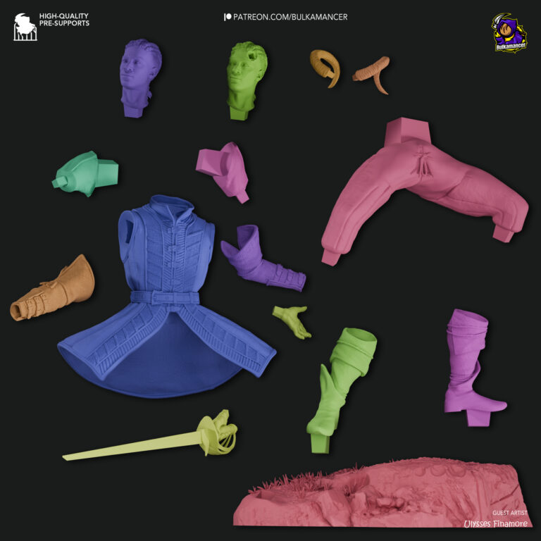 Wyll Ravengard + Extra - Baldur's Gate - STL Files - STL Forge