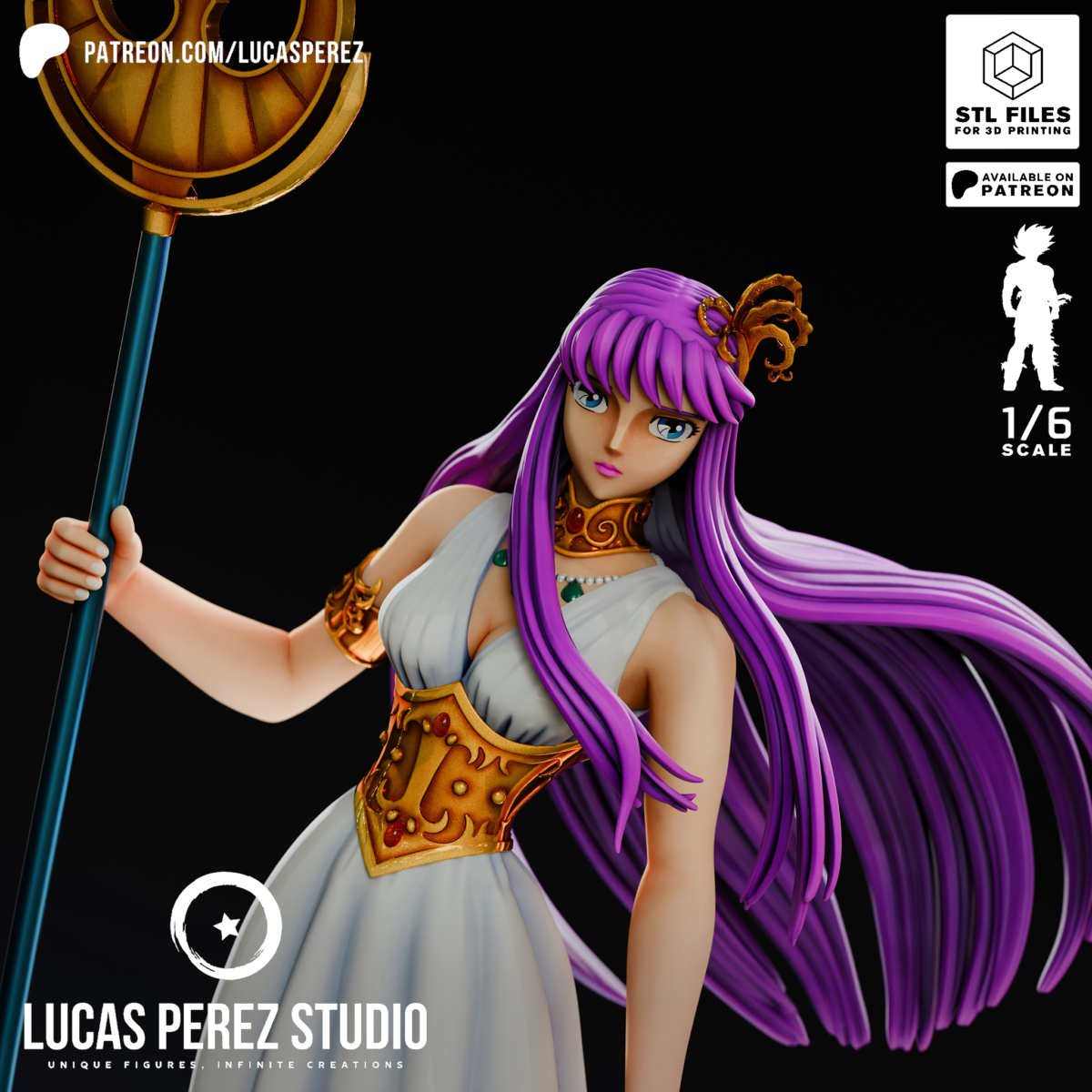 Modelo 3D de Athena de Saint Seiya en formato STL