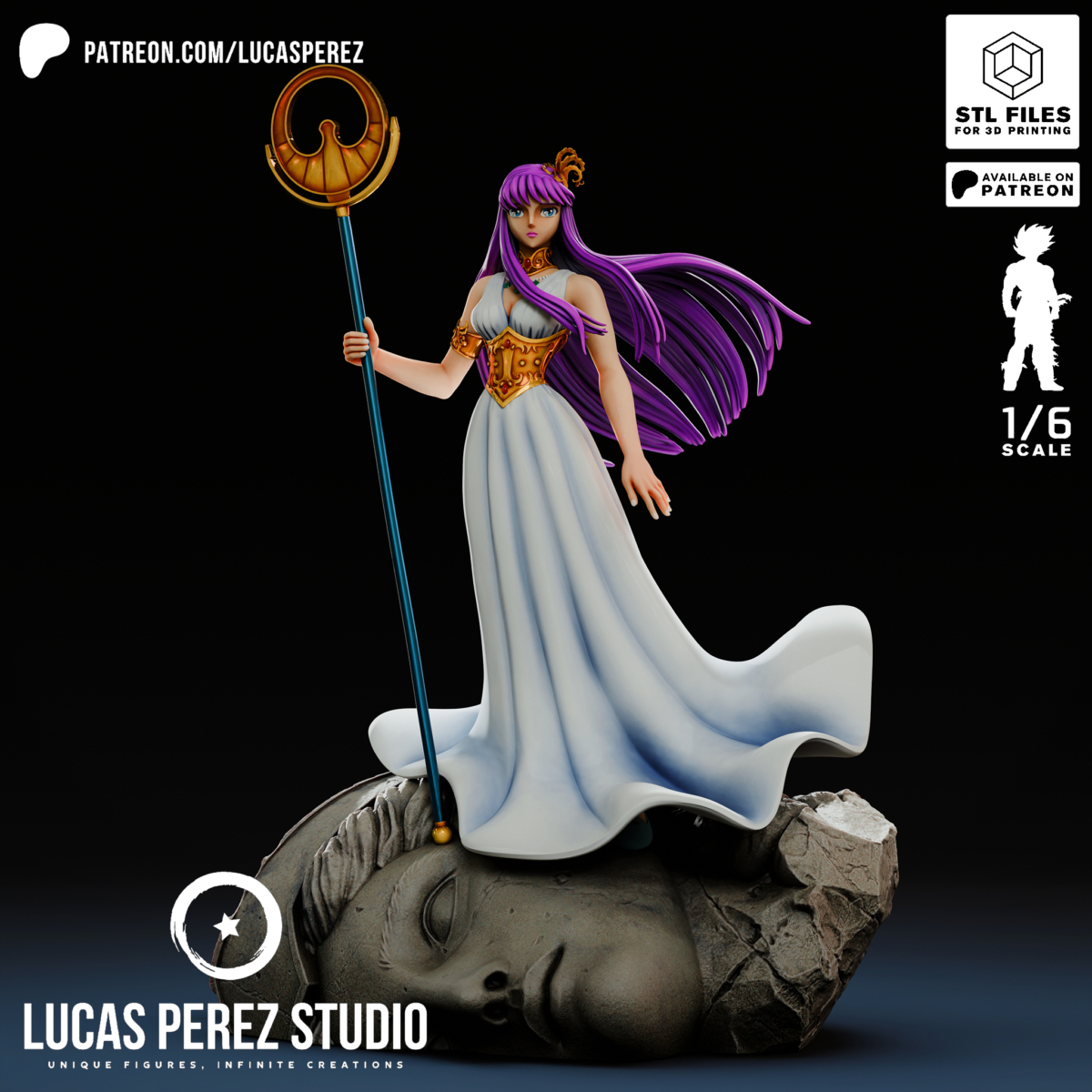 Modelo 3D de Athena de Saint Seiya en formato STL