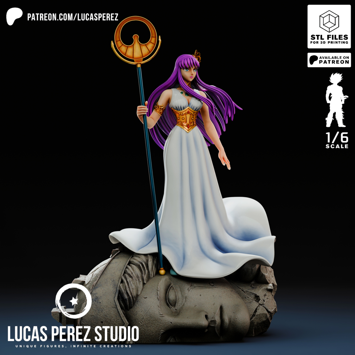 Modelo 3D de Athena de Saint Seiya en formato STL