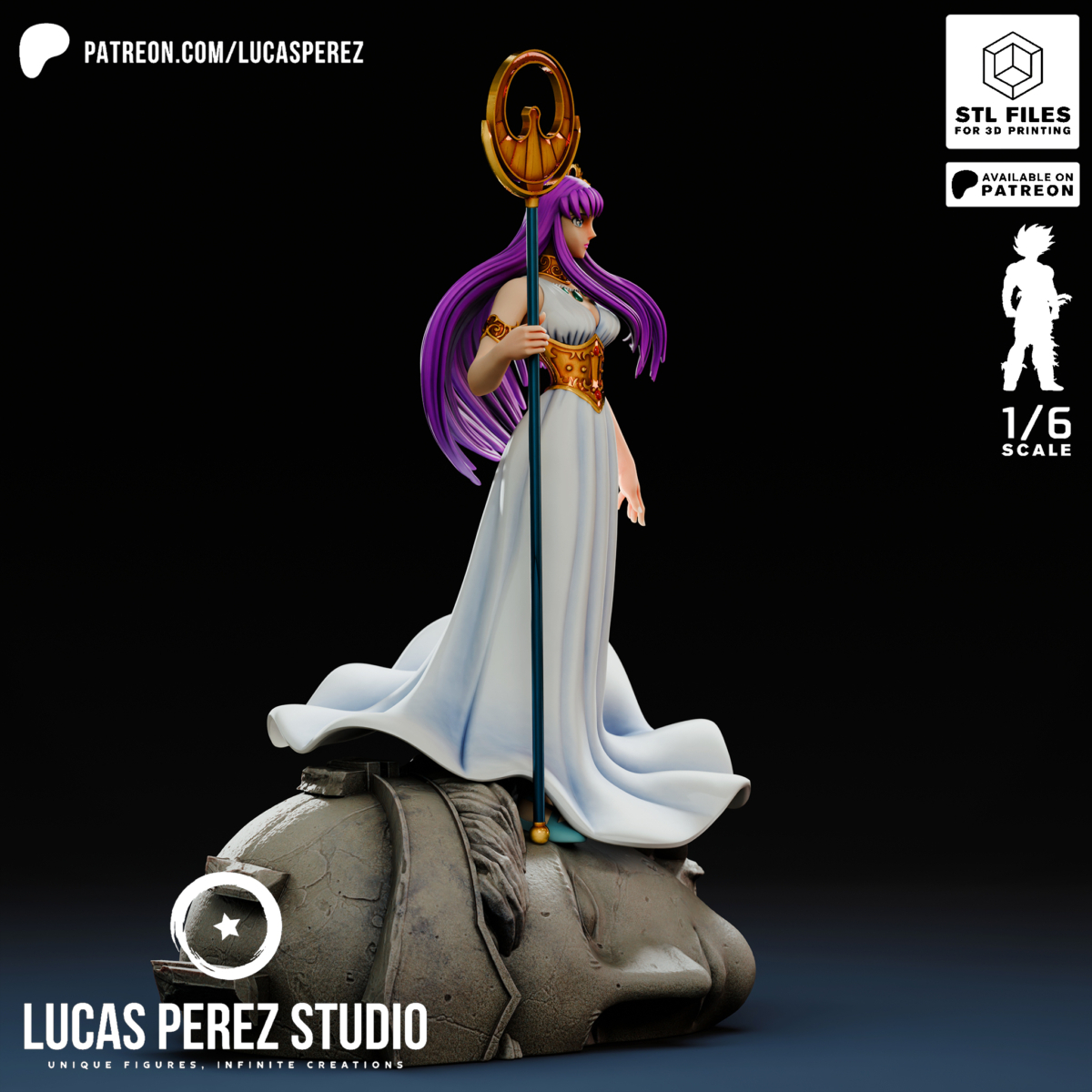 Modelo 3D de Athena de Saint Seiya en formato STL