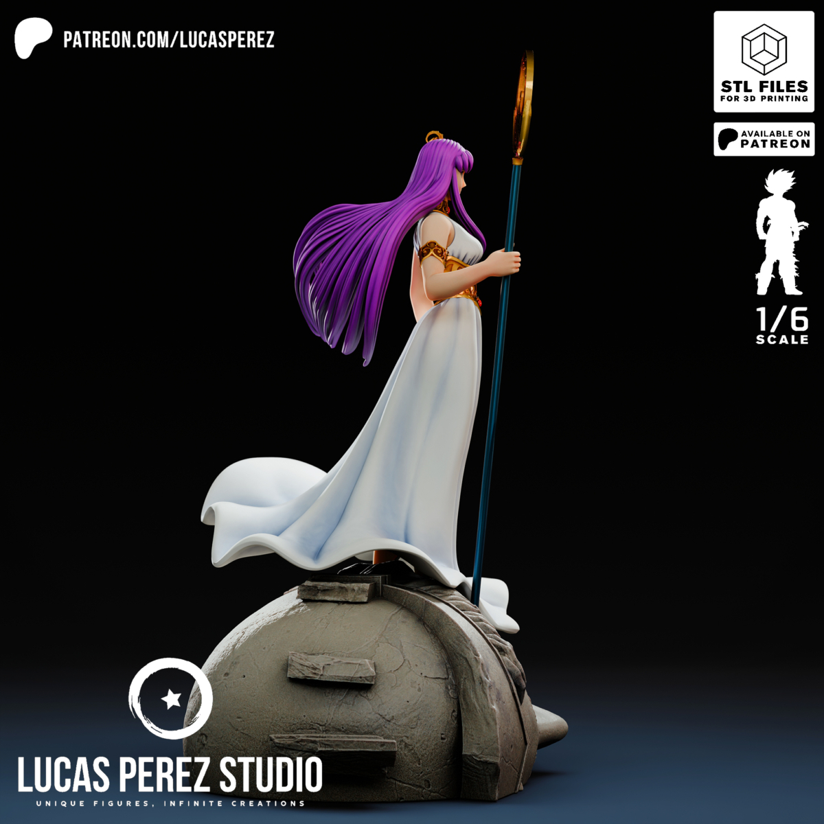 Modelo 3D de Athena de Saint Seiya en formato STL