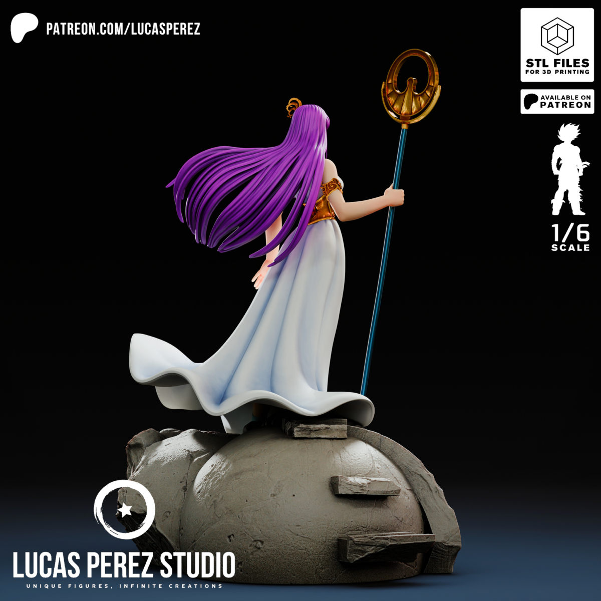 Modelo 3D de Athena de Saint Seiya en formato STL