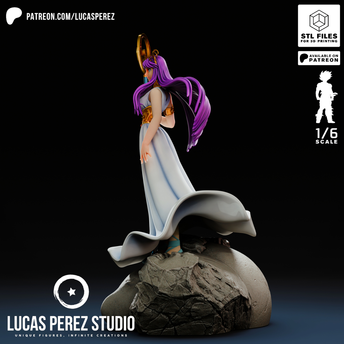 Modelo 3D de Athena de Saint Seiya en formato STL