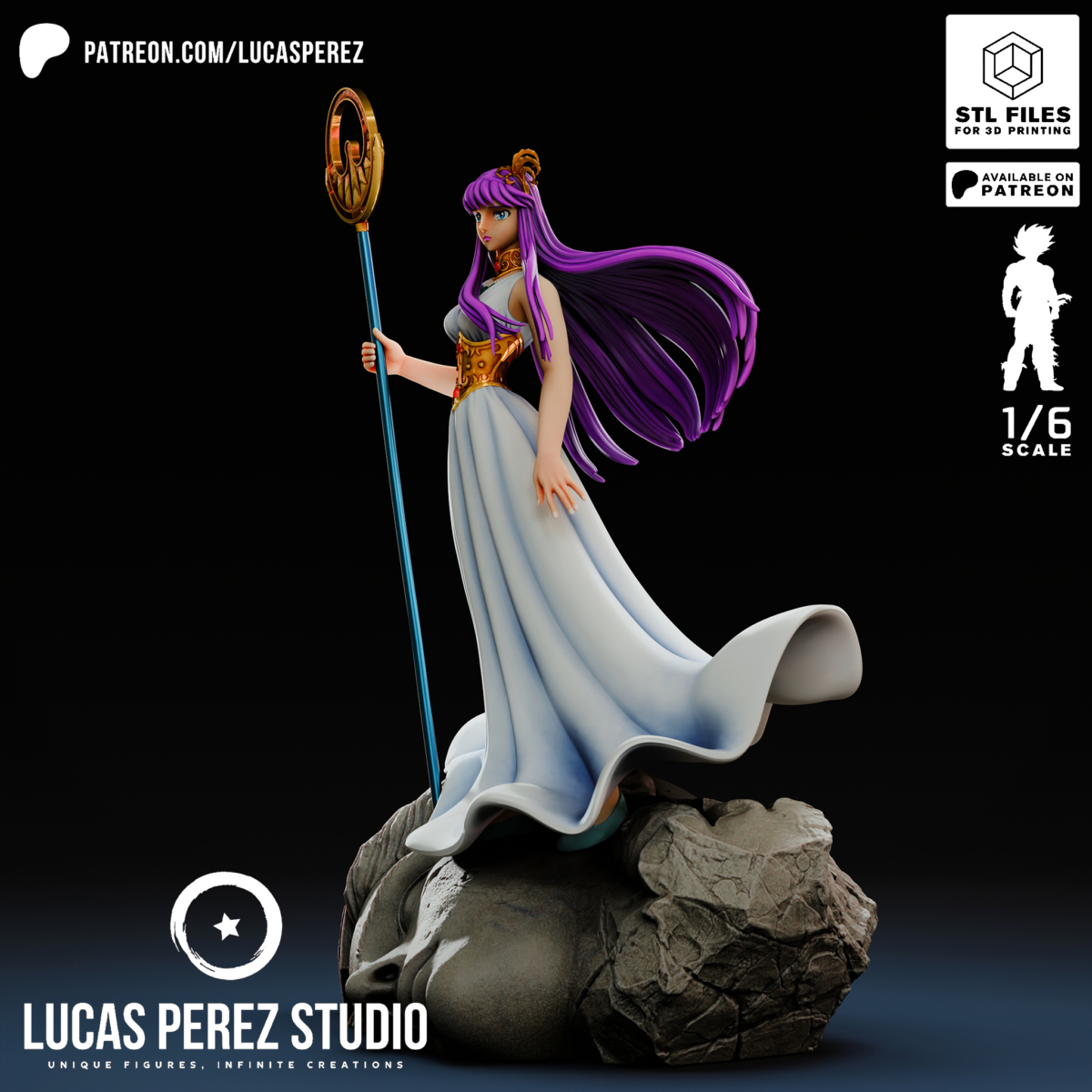 Modelo 3D de Athena de Saint Seiya en formato STL