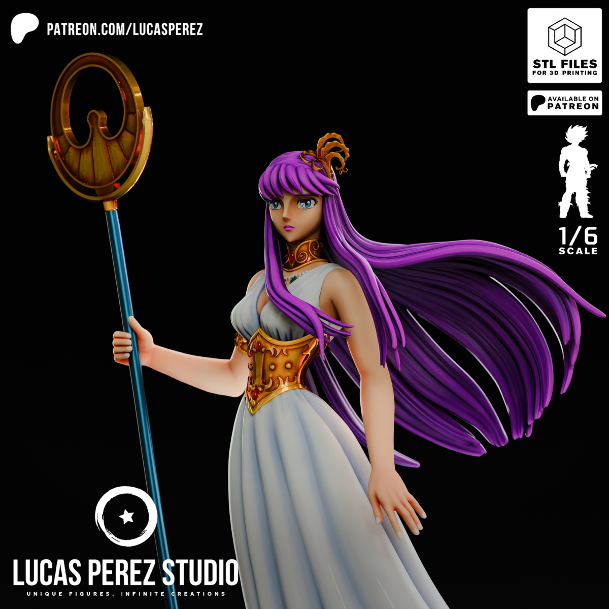 Modelo 3D de Athena de Saint Seiya en formato STL