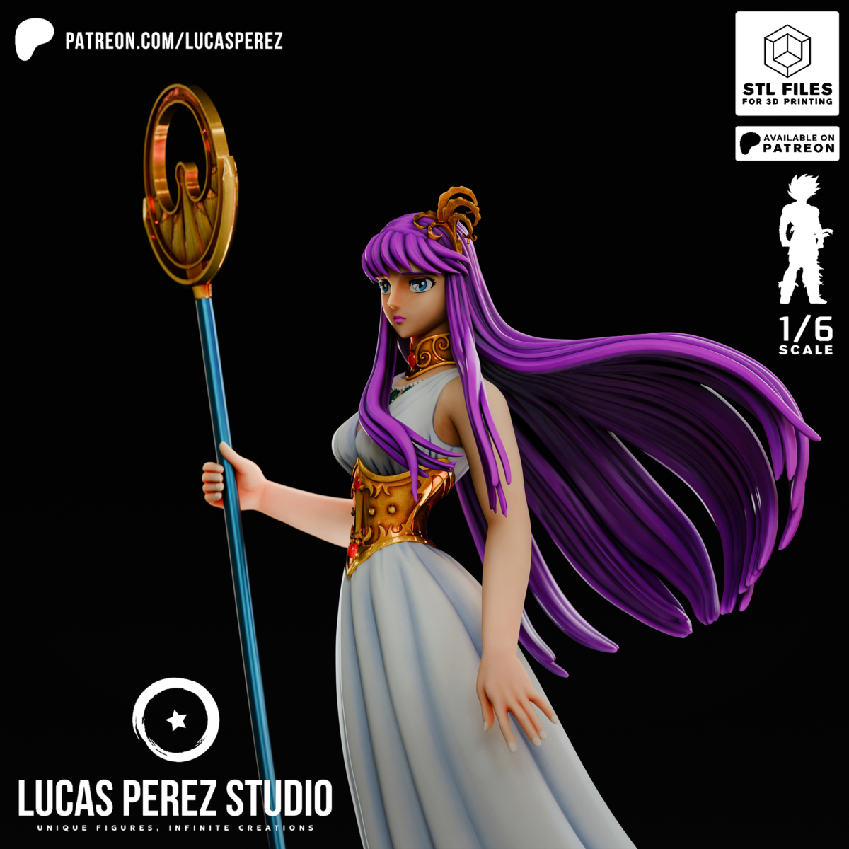 Modelo 3D de Athena de Saint Seiya en formato STL