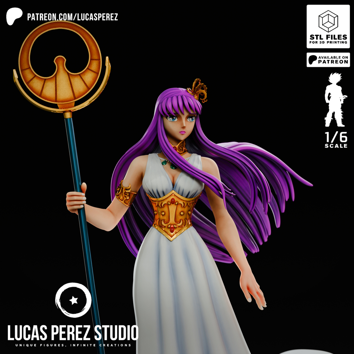 Modelo 3D de Athena de Saint Seiya en formato STL