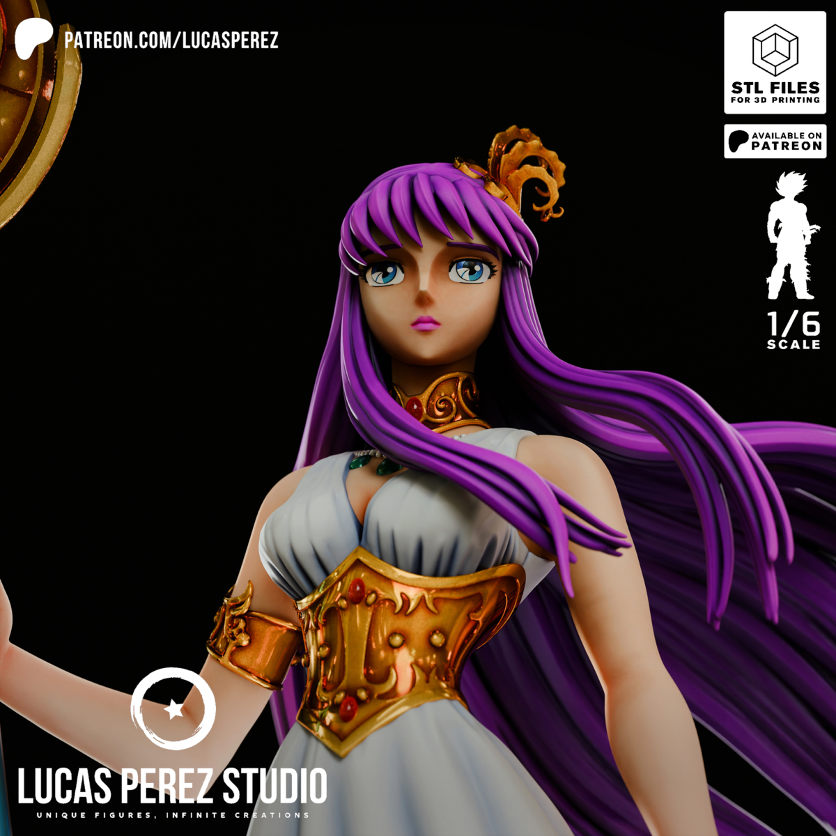 Modelo 3D de Athena de Saint Seiya en formato STL