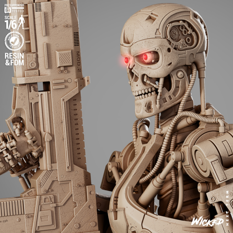 Terminator + T800 Diorama + Bust + Extras - STL Files