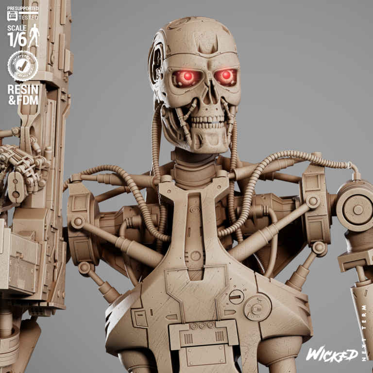 Terminator + T800 Diorama + Bust + Extras - STL Files