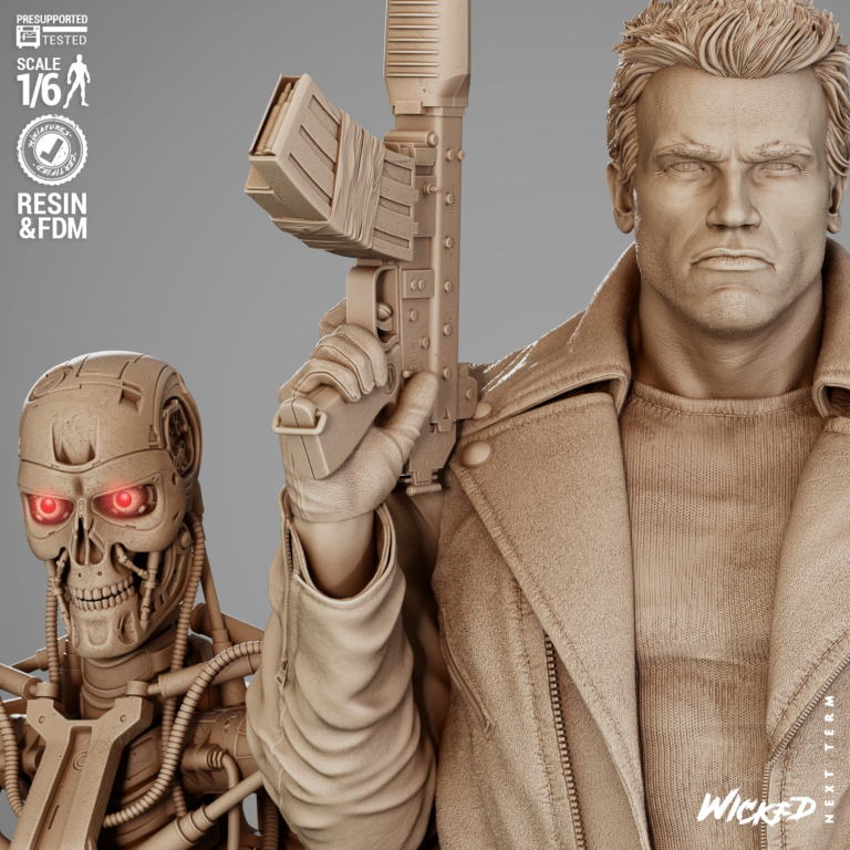 Terminator + T800 Diorama + Bust + Extras - STL Files