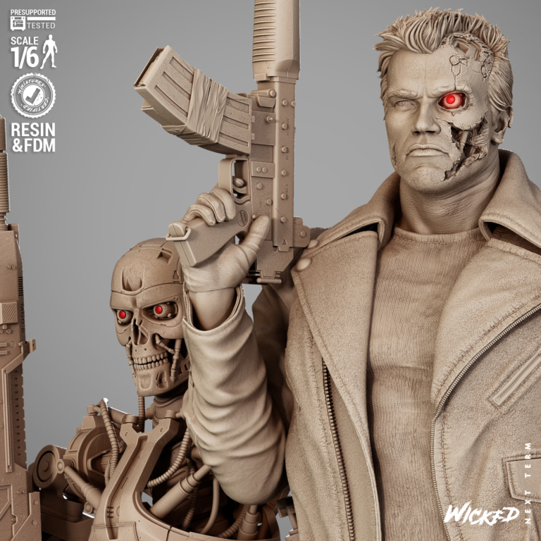 Terminator + T800 Diorama + Bust + Extras - STL Files