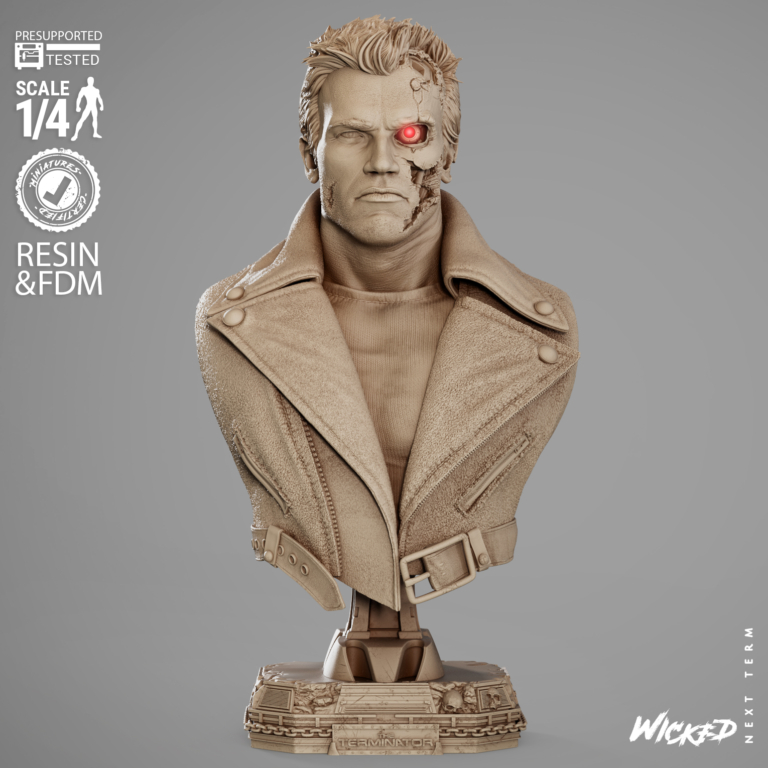 Terminator + T800 Diorama + Bust + Extras - STL Files
