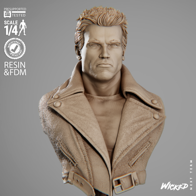 Terminator + T800 Diorama + Bust + Extras - STL Files