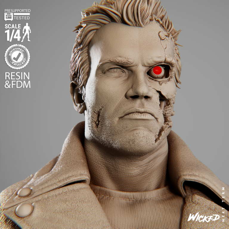 Terminator + T800 Diorama + Bust + Extras - STL Files