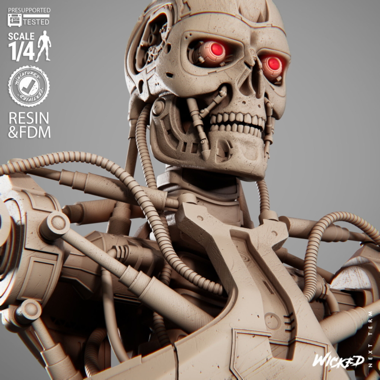 Terminator + T800 Diorama + Bust + Extras - STL Files