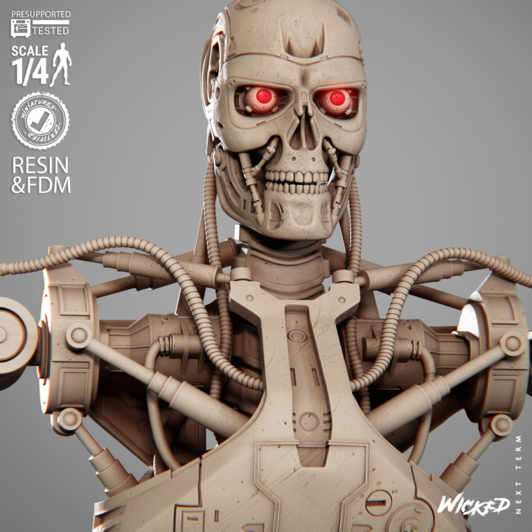 Terminator + T800 Diorama + Bust + Extras - STL Files