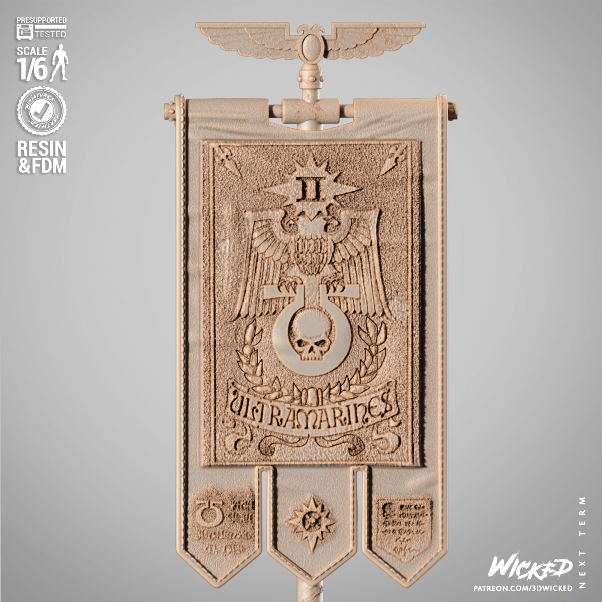 Demetrian Titus STL diorama full model with alien base – 1/6 scale