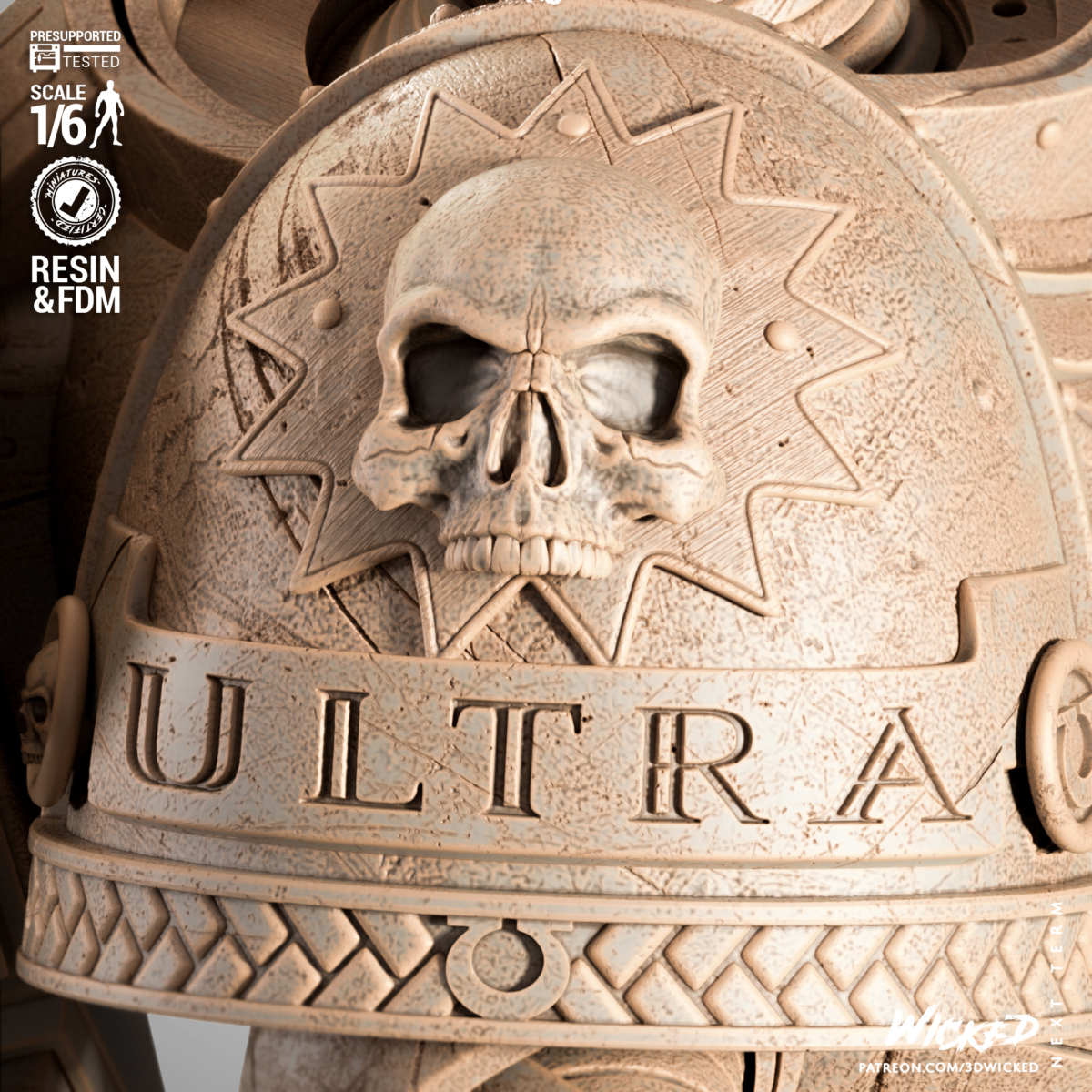 Demetrian Titus STL diorama full model with alien base – 1/6 scale