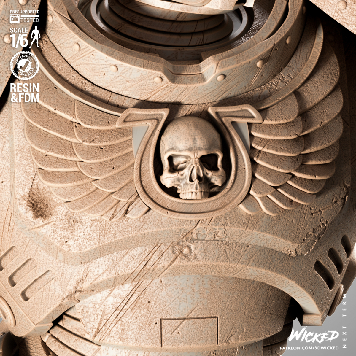 Demetrian Titus STL diorama full model with alien base – 1/6 scale