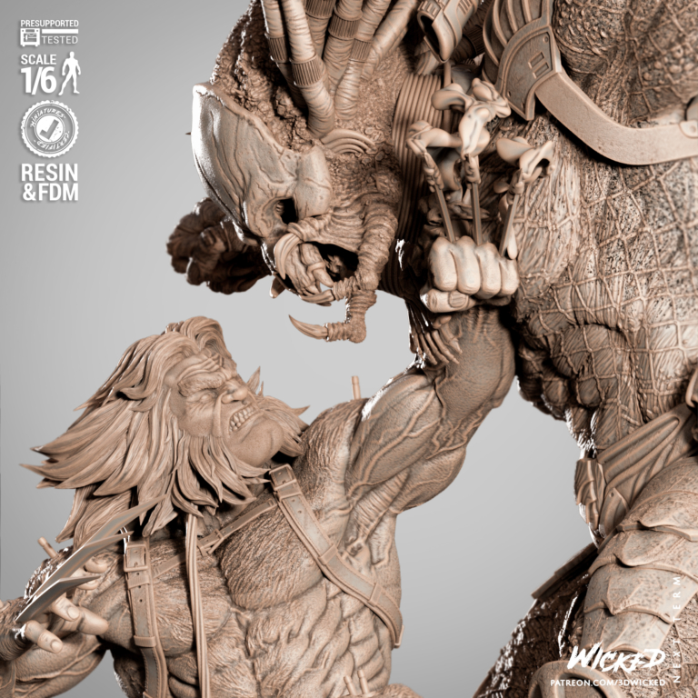 Weapon X vs Predator Diorama - STL Files