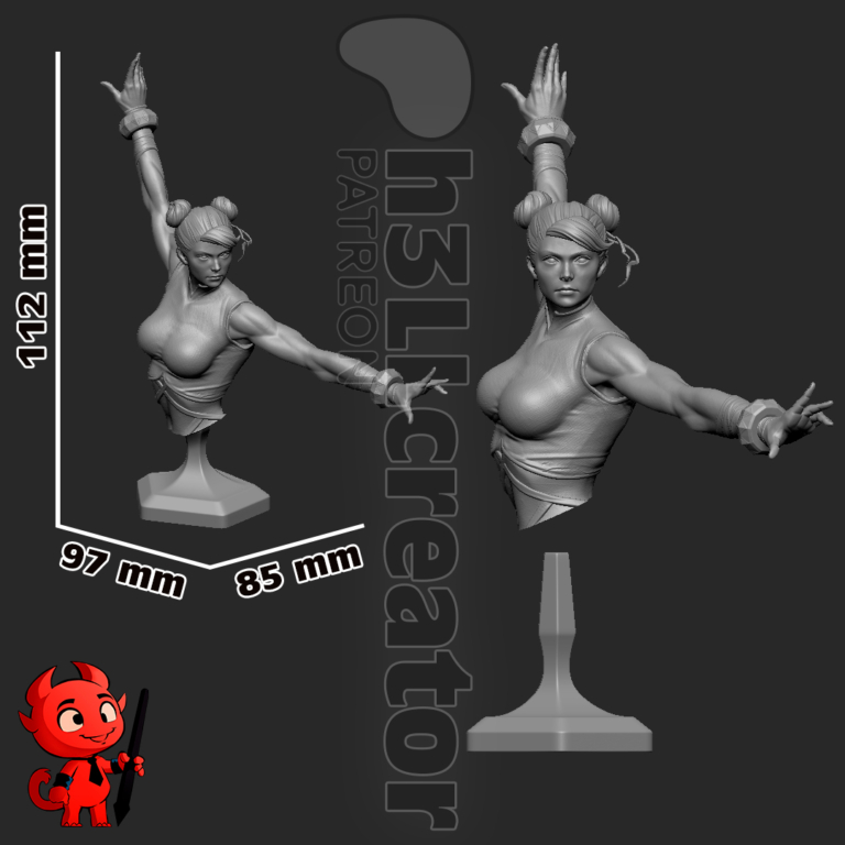 Chun-Li 2 + Busto - Street Fighter - STL Files