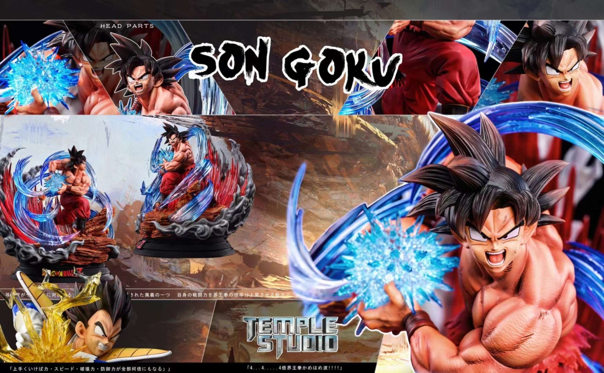 Goku Kaio-Ken STL model with energy aura – 1/6 scale