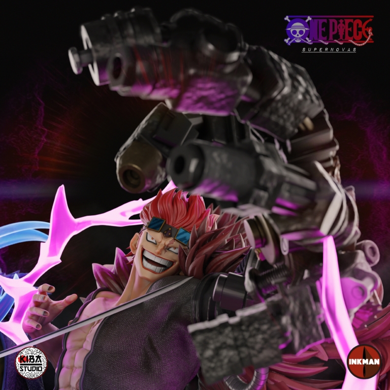 Luffy x Trafalgar x Eustass Diorama + Bases - One Piece - STL Files