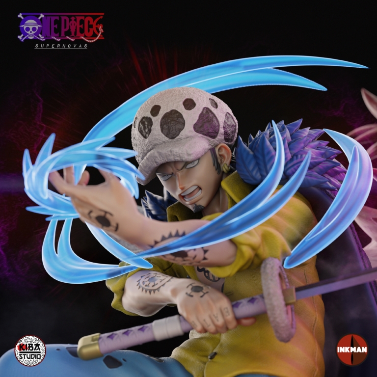 Luffy x Trafalgar x Eustass Diorama + Bases - One Piece - STL Files
