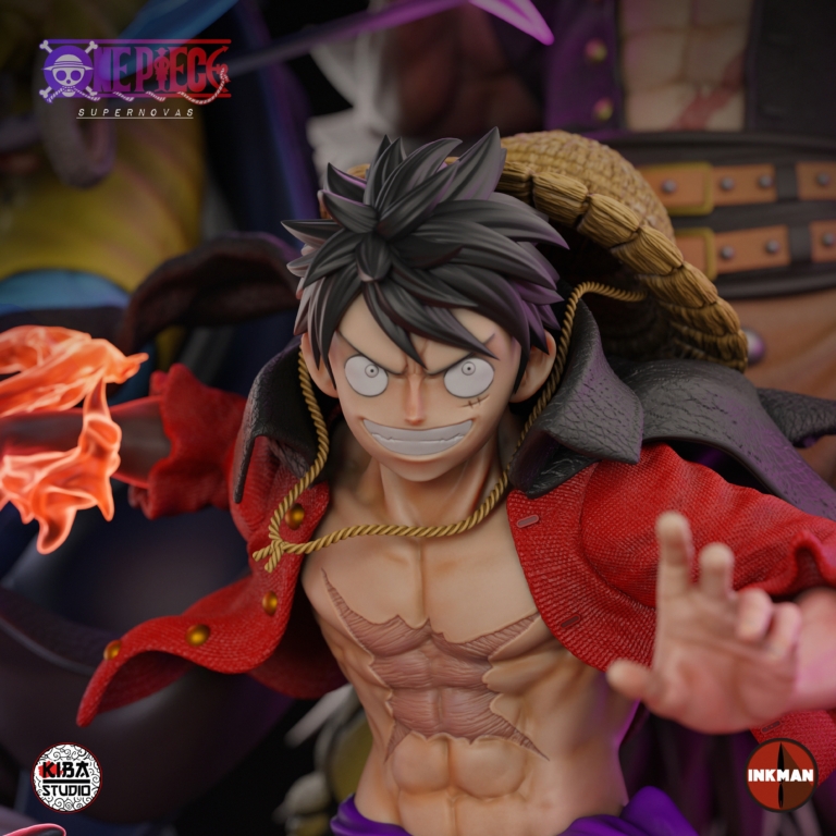Luffy x Trafalgar x Eustass Diorama + Bases - One Piece - STL Files