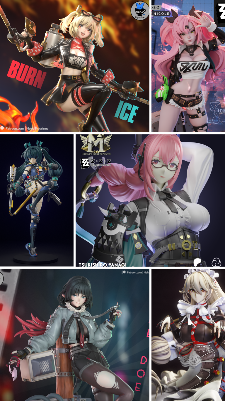 Genshin, Honkai and Zenless Pack - 120+ Models - Drive Access