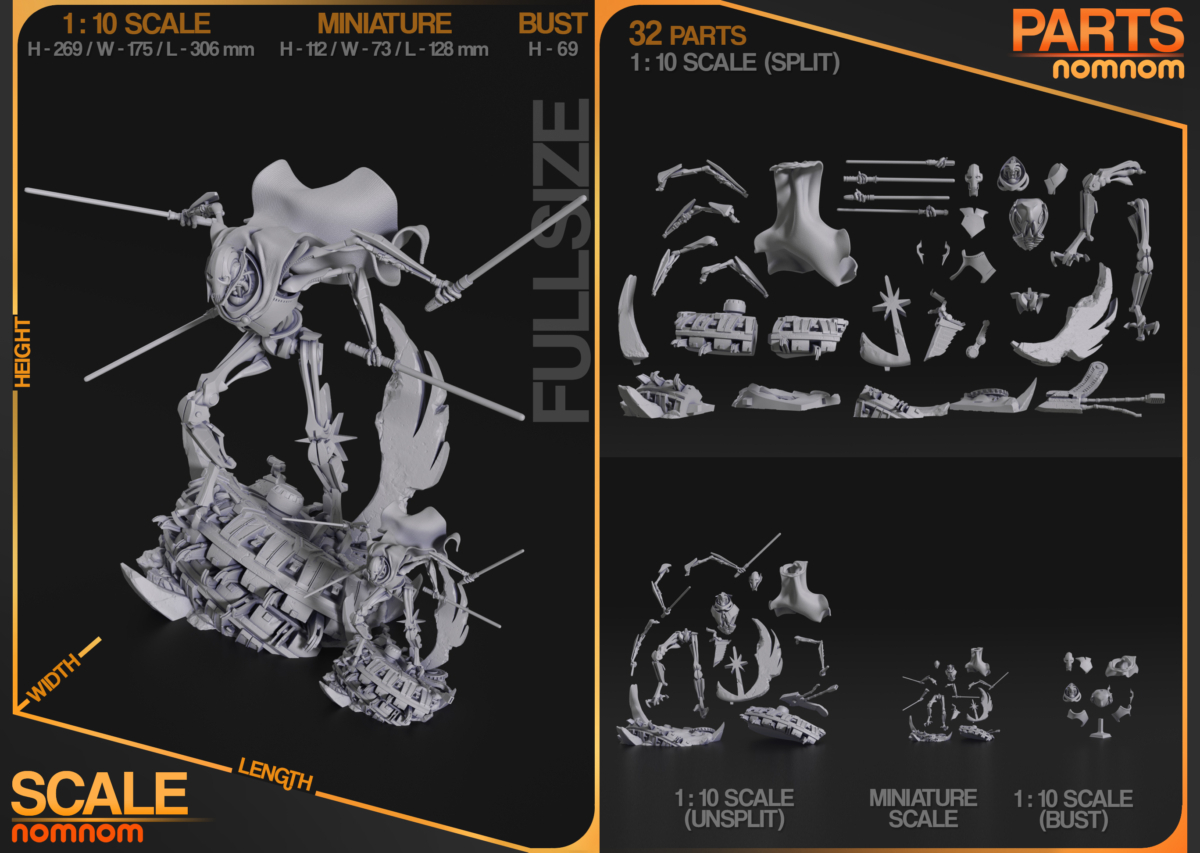 General Grievous Scale Parts