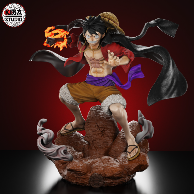 Luffy x Trafalgar x Eustass Diorama + Bases - One Piece - STL Files