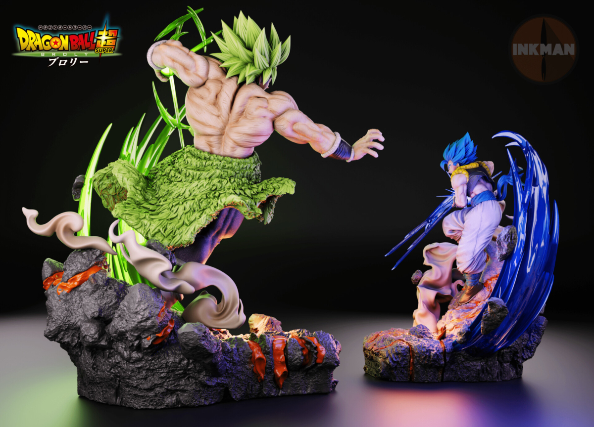 Dynamic fighting scene from Dragon Ball Super – STL