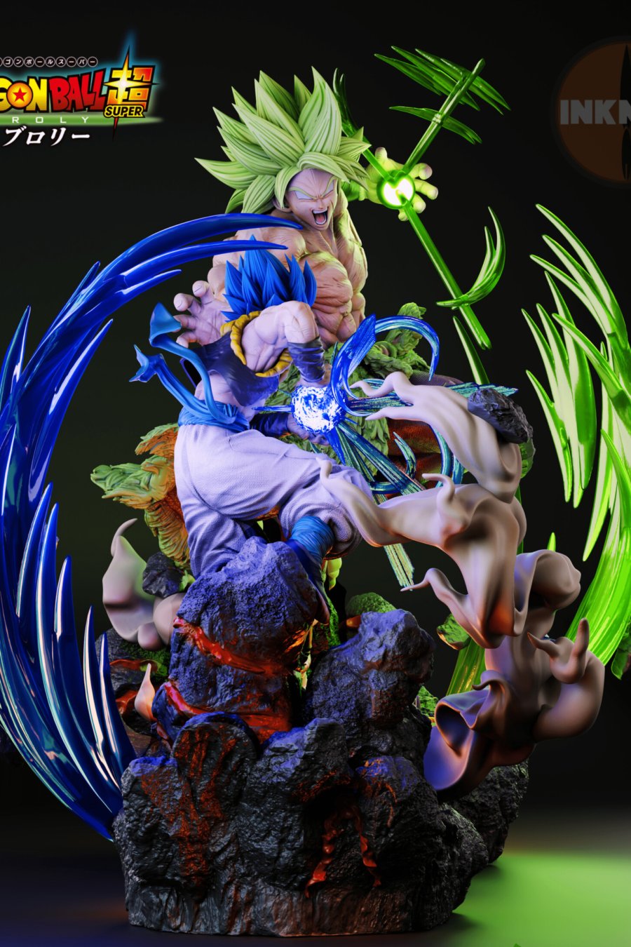 Gogeta Blue vs Broly Super Saiyan
