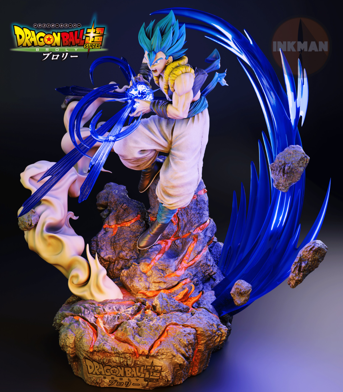 Dynamic fighting scene from Dragon Ball Super – STL