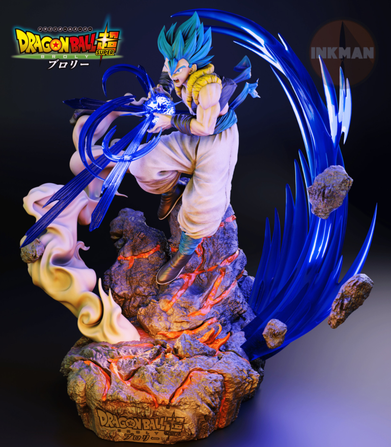 Dynamic fighting scene from Dragon Ball Super – STL