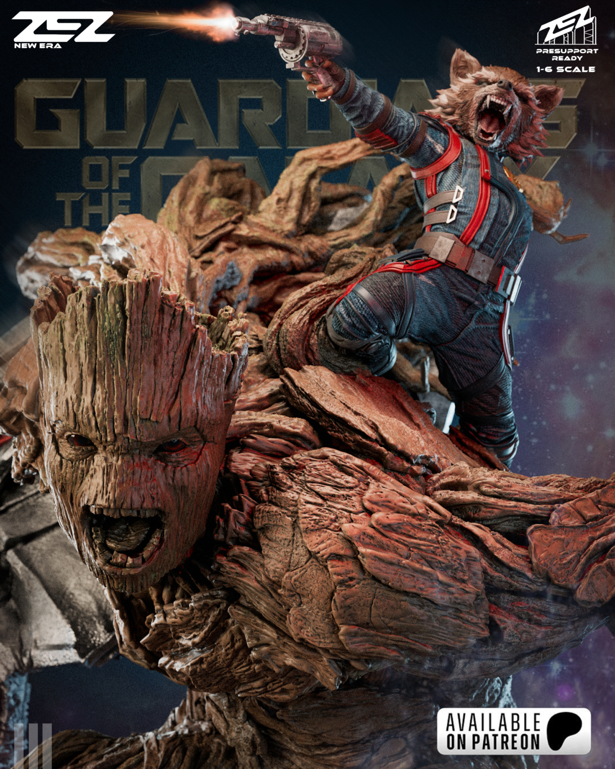 Groot and Rocket Cover
