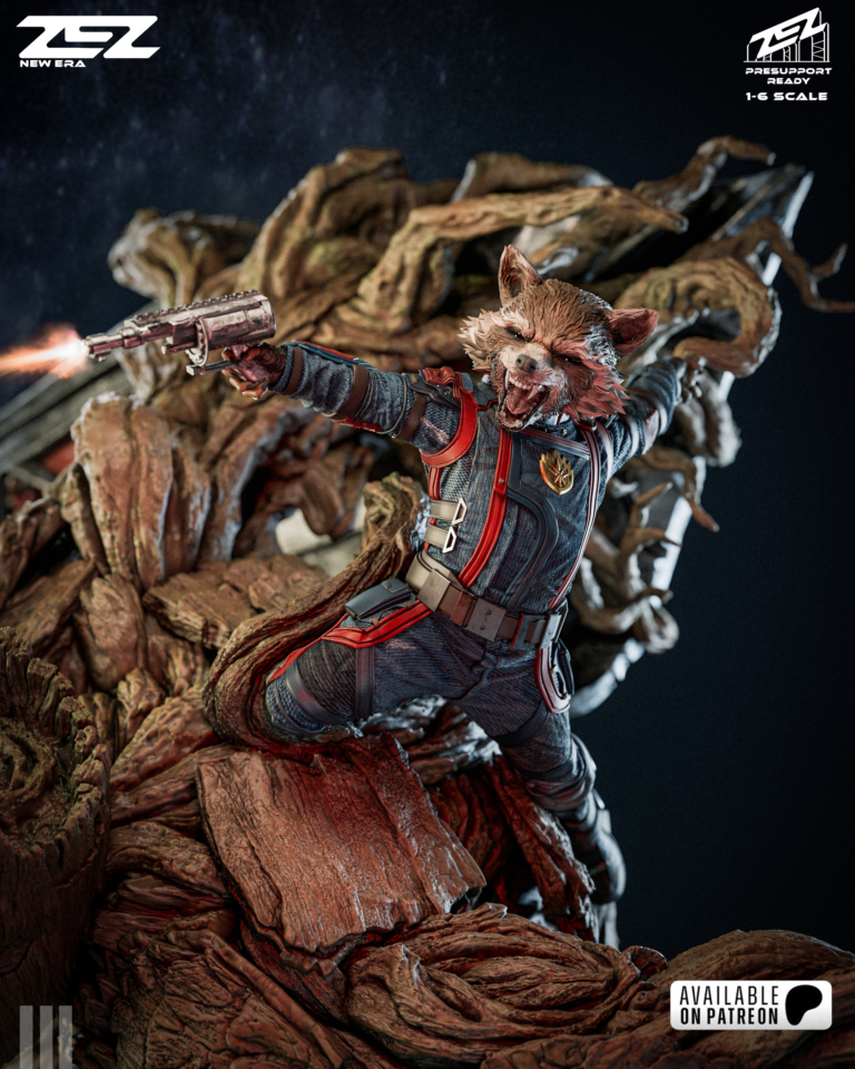 Groot and Rocket STL - Marvel